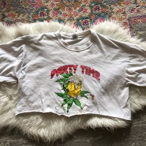 Vintage 80s/90s party time crop top